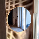 Миниатюра Большое круглое зеркало с подсветкой