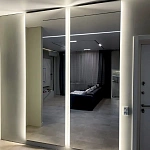 Миниатюра Зеркала во всю стену с подсветкой